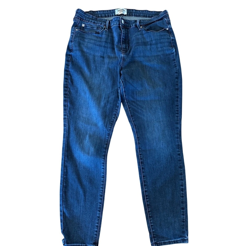 Denizen From Levis Mid Rise Skinny Jeans‎ Womens Size 18m 34x30 Dark Wash